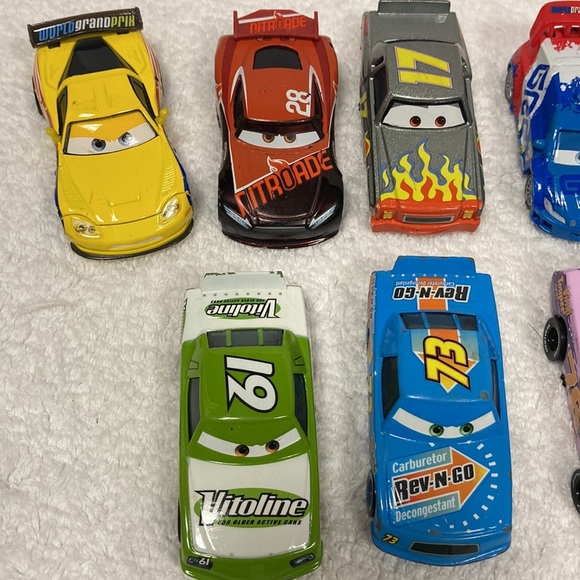 Disney Pixar race cars htb, sputter stop, rev n go, vinyl toupee, vitoli… - Picture 2 of 5